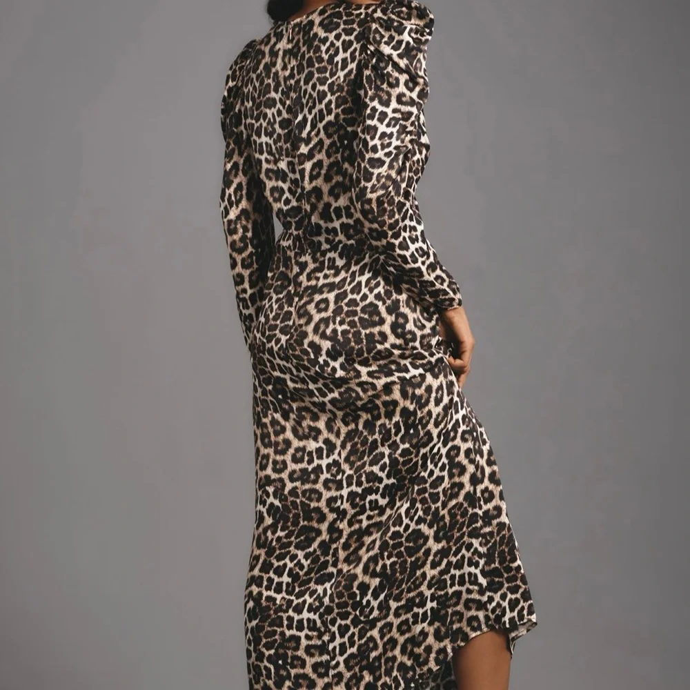 Farm Rio Leopard Midi Dress - Size Small - Picture 2 of 4